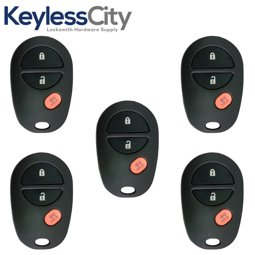5 X 2004-2019 Toyota Keyless Entry Remote SHELL For GQ43VT20T (Bundle ...