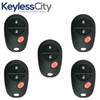 5 X 2004-2019 Toyota Keyless Entry Remote SHELL For GQ43VT20T (Bundle of 5)