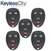 5 X 2007-2017 GM / 4-Button Keyless Entry Remote SHELL / PN: 20952476 / OUC60270-21 (AFTERMARKET)(Bundle of 5)