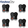 5 X 1999-2005 Chrysler Dodge Jeep Keyless Entry Remote SHELL For GQ43VT17T - Black (AFTERMARKET) (Bundle of 5)