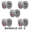 5 X 2007 GMC Yukon XL 2500 4-Button Keyless Entry Remote SHELL For OUC60221 (AFTERMARKET)(Bundle of 5)