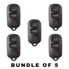 5 X 1995-2008 Toyota Keyless Entry Remote SHELL For GQ43VT14T (Bundle of 5)