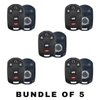 5 X 2005-2007 Cadillac STS / 5-Button Keyless Entry Remote SHELL / M3N65981403 (AFTERMARKET)(Bundle of 5)