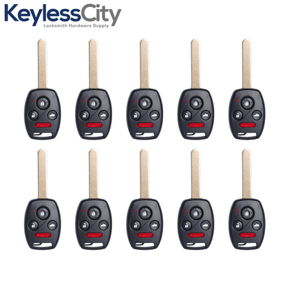 10 X 2008-2014 Honda Acura / 4-Button Remote Head Key / MLBHLIK-1T / (AFTERMARKET) (BUNDLE OF 10)