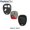 5 X 2004-2013 GM 4-Button Keyless Entry Remote SHELL For KOBGT04A - Black (AFTERMARKET)(Bundle of 5)