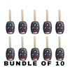 10 X 2003-2010 Honda Accord Element / 4-Button Remote Head Key / OUCG8D-380H-A (AFTERMARKET) (BUNDLE OF 10)