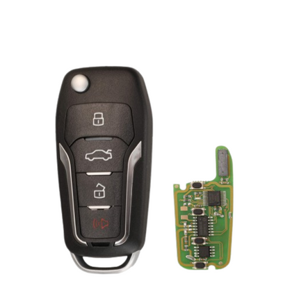 Xhorse XNFO01EN VVDI Key Tool Ford Style Wireless Flip universal Remote, 4Buttons