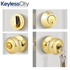 Schlage Premium Combo Lockset – Knob & Deadbolt – Polished Brass