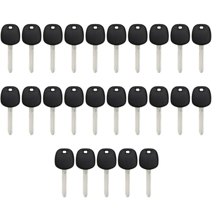 25 X 2013-2020 Toyota - TOY44H Transponder Key (H Chip) (AFTERMARKET) (BUNDLE OF 25)