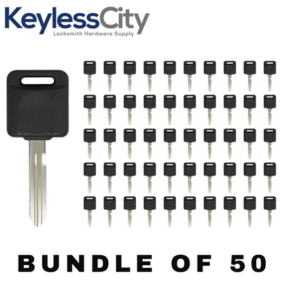 50 X 1999 - 2006 Nissan Infiniti Transponder Key - 4D60 Chip - NI01T / NI02T (AFTERMARKET) (BUNDLE OF 50)