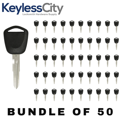 50 X 1996-2009 Acura - HD111 Transponder Key (46 V-Chip) (AFTERMARKET) (BUNDLE OF 50)