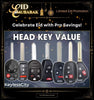 15 pcs Most Popular Remote Head Keys Variety Pack – Locksmith Starter (BUNDLE OF 15)