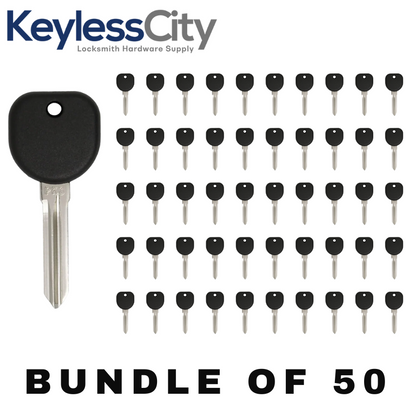 50 X 2004-2009  Buick Pontiac B107 / PT04 (PK3) - Z Keyway- Transponder Key (13 Chip) (AFTERMARKET) (BUNDLE OF 50)