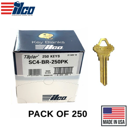 Ilco - SC4-BR Schlage Key Blank (250 Pack)