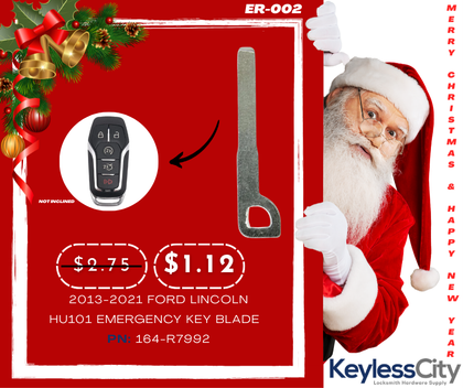 2013-2021 Ford Lincoln / Emergency Key Blade / HU101 / PN: 164-R7992 (AFTERMARKET)
