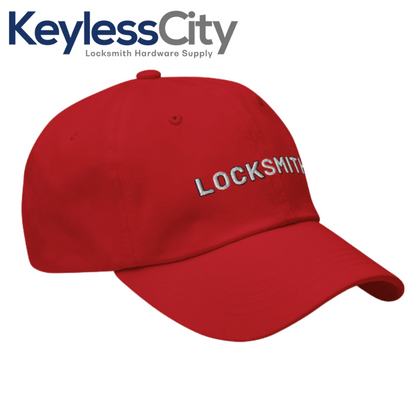 Sun Visor Hat with Locksmith Logo - Burgundy Color