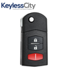 2 X 2006-2015 Mazda / 3-Button Flip Key / PN: CC43-67-5RYC / BGBX1T478SKE125-01 (AFTERMARKET) (BUNDLE OF 2)