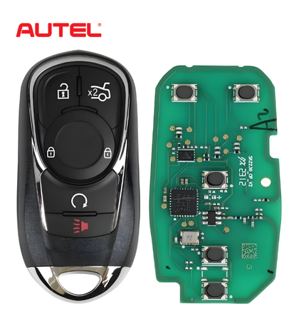 Autel - 5-Button Universal Smart Key - Lock, Unlock, Trunk, Remote Start, Panic - IKEYBK5TPR