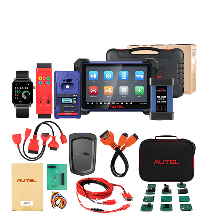 Autel MaxiIM IM608 PRO II and G-BOX3 Key Programming and Diagnostic Tools Full Adapters Bundle with OTOFIX Black Smart Key Watch