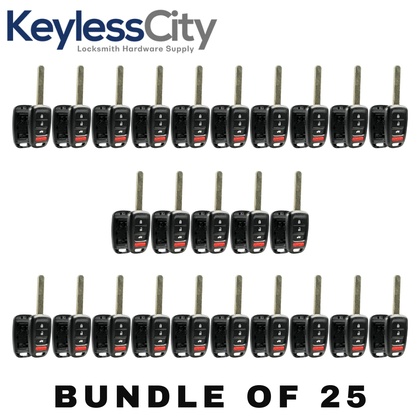 25 X 2013-2017 Honda Accord Civic / 4-Button Remote Head Key SHELL / HO01-SVC / MLBHLIK6-1T (AFTERMARKET)(Bundle of 25)