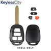 25 X 2012-2014 Toyota Camry - Corolla / 4-Button Remote Head Key SHELL / (AFTERMARKET)(Bundle of 25)