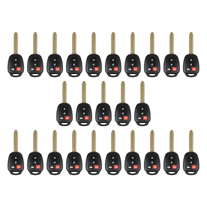 25 X 2012-2014 Toyota Camry - Corolla / 4-Button Remote Head Key SHELL / (AFTERMARKET)(Bundle of 25)