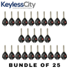 25 X 2005-2012 Toyota Scion / 4-Button Remote Head Key Shell / TR47 / HYQ12BBY, GQ4-29T (Aftermarket)(Bundle of 25)