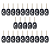 25 X 2002-2014 Honda / 3-Button Remote Head Key Shell / HO01 / OUCG8D-380H-A CWTWB1U545 CWTWBIU545 (Bundle of 25)
