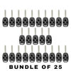 25 X 2005-2013 Honda / 4-Button Remote Head Key STRONG SHELL / HO01 / OUCG8D-380H-A, MLBHLIK-1T, KR55WK49308, N5F-S0084A (AFTERMARKET) (Bundle of 25)