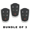 3 X 2014-2019 Cadillac / 5-Button Smart Key / PN: 13580811 / HYQ2AB (AFTERMARKET) (BUNDLE OF 3)