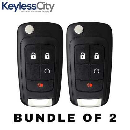 2 X 2010-2019 GM / 4-Button Flip Key / PN: 20873622 / OHT01060512 (AFTERMARKET) (BUNDLE OF 2)