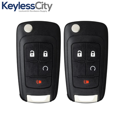 2 X 2010-2019 GM / 4-Button Flip Key / PN: 20873622 / OHT01060512 (AFTERMARKET) (BUNDLE OF 2)