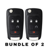 2 X 2010-2019 GM / 4-Button Flip Key / PN: 20873622 / OHT01060512 (AFTERMARKET) (BUNDLE OF 2)