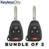 2 X 2004-2018 Chrysler Dodge Jeep / 4-Button Remote Head Key / OHT692427AA (AFTERMARKET) (BUNDLE OF 2)