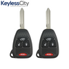 2 X 2004-2018 Chrysler Dodge Jeep / 4-Button Remote Head Key / OHT692427AA (AFTERMARKET) (BUNDLE OF 2)