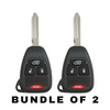 2 X 2004-2018 Chrysler Dodge Jeep / 4-Button Remote Head Key / OHT692427AA (AFTERMARKET) (BUNDLE OF 2)