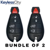 2 X 2008-2013 Jeep / 5-Button Fobik Key / PN: 68066849AA / M3N5WY783X / (AFTERMARKET) (BUNDLE OF 2)