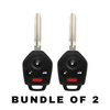 2 X 2012-2019 Subaru / 4-Button Remote Head Key / CWTWB1U811 / B110 / G Chip 80 Bit (AFTERMARKET) (BUNDLE OF 2)