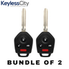 2 X 2012-2019 Subaru / 4-Button Remote Head Key / CWTWB1U811 / B110 / G Chip 80 Bit (AFTERMARKET) (BUNDLE OF 2)