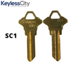 SC1 - Brass Finish Schlage Key Blank - Test Key Blade (AFTERMARKET)