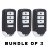 3 X 2016-2022 Honda HR-V Fit / 4-Button Smart Key / PN: 72147-T7S-A01 / KR5V1X (AFTERMARKET) (BUNDLE OF 3)