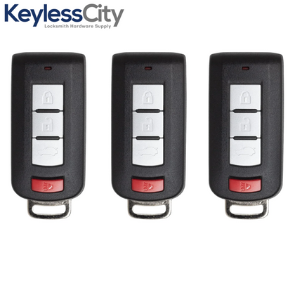 3 X 2008-2020 Mitsubishi Lancer / Outlander / 4-Button Smart Key / PN: 8637B885 / OUC644M-KEY-N (AFTERMARKET) (BUNDLE OF 3)