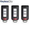 3 X 2008-2020 Mitsubishi Lancer / Outlander / 4-Button Smart Key / PN: 8637B885 / OUC644M-KEY-N (AFTERMARKET) (BUNDLE OF 3)