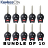 10 X 2003-2019 Nissan / 4-Button Remote Head Key / PN: H0561-3AA0B / CWTWB1U751 / (AFTERMARKET) (BUNDLE OF 10)