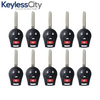 10 X 2003-2019 Nissan / 4-Button Remote Head Key / PN: H0561-3AA0B / CWTWB1U751 / (AFTERMARKET) (BUNDLE OF 10)