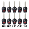 10 X 2003-2019 Nissan / 4-Button Remote Head Key / PN: H0561-3AA0B / CWTWB1U751 / (AFTERMARKET) (BUNDLE OF 10)