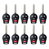 10 X 2003-2019 Nissan / 4-Button Remote Head Key / PN: H0561-3AA0B / CWTWB1U751 / (AFTERMARKET) (BUNDLE OF 10)