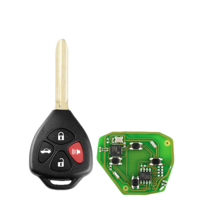 Xhorse XKTO02EN - Toyota Style / 4-Button Universal Remote Head Key for VVDI Key Tools (Wired)