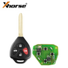 Xhorse XKTO02EN - Toyota Style / 4-Button Universal Remote Head Key for VVDI Key Tools (Wired)