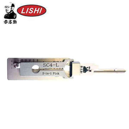 ORIGINAL LISHI - SC4-L / 6-Pin / Schlage Left-Handed/Reverse Keyway / 2-In-1 Pick & Decoder / AG